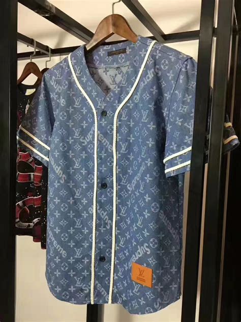 louis vuitton supreme baseball shirt replica|louis vuitton collar shirt.